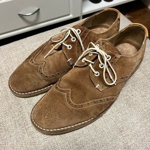 Ted Baker brown suede Oxford shoes.